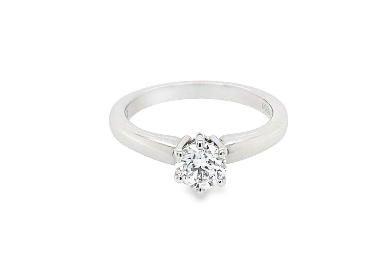 Solitaire ring in hot sale white gold